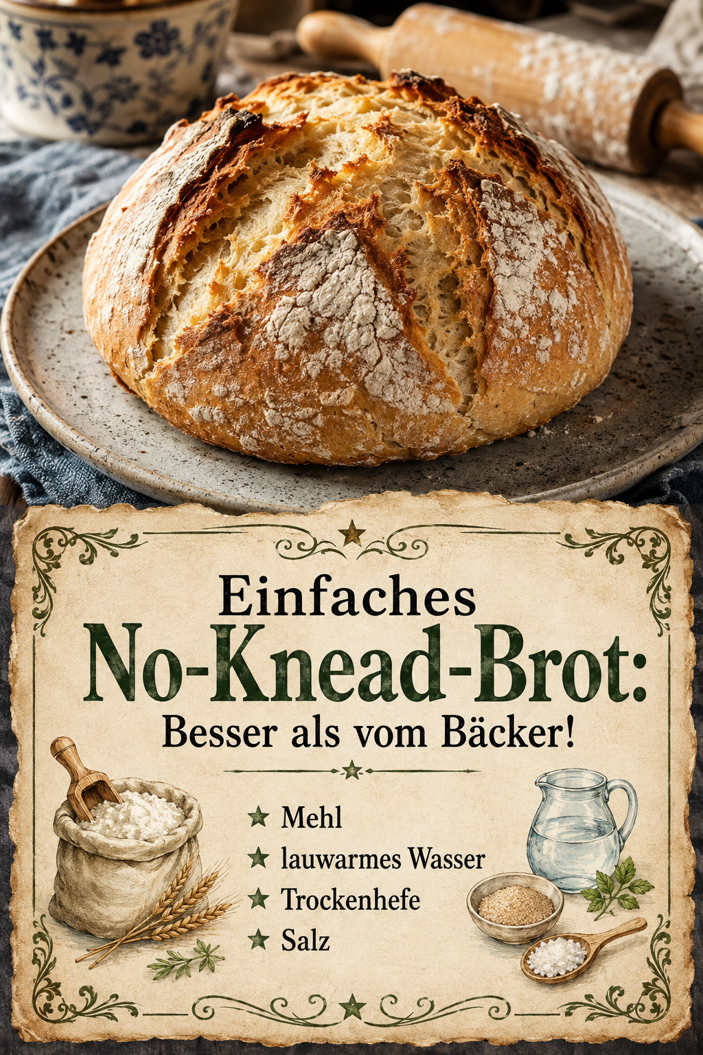 Einfaches No-Knead-Brot: Besser als vom Bäcker!