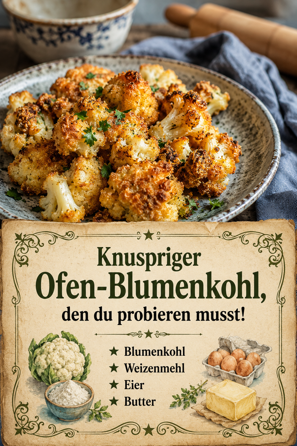 Knuspriger Ofen-Blumenkohl, den du probieren musst!