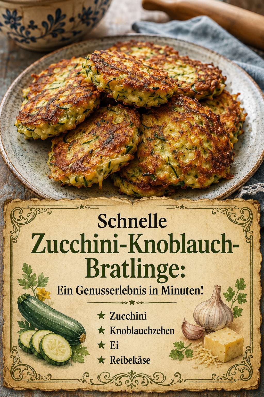 Schnelle Zucchini-Knoblauch-Bratlinge: Ein Genusserlebnis in Minuten!