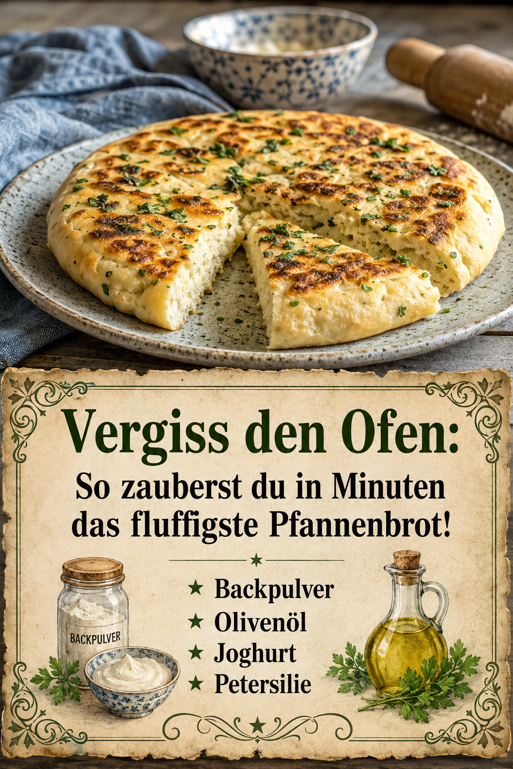 Vergiss den Ofen: So zauberst du in Minuten das fluffigste Pfannenbrot!